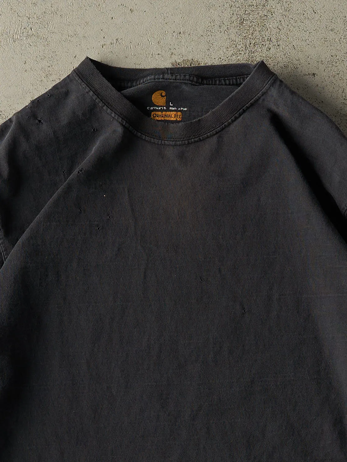 Vintage Y2K Faded Black Carhartt Long Sleeve (L/XL) sold by Rebalance Vintage product image thumbnail 2