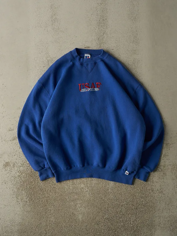 Vintage 90s Blue Russell Athletic USAF Air Force Crewneck (L/XL) sold by Rebalance Vintage