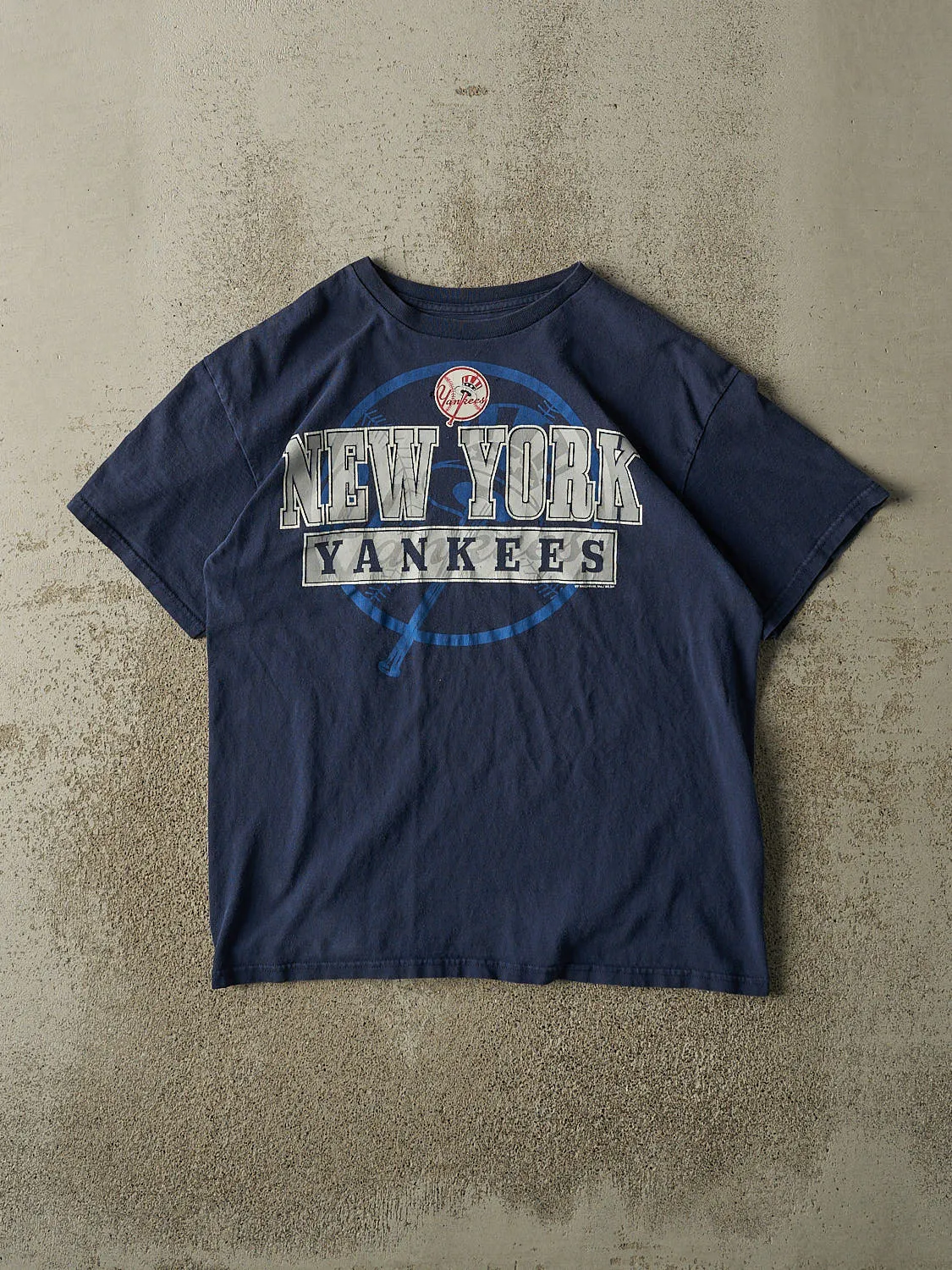 Vintage Y2K Navy Blue New York Yankees Tee (M/L) sold by Rebalance Vintage