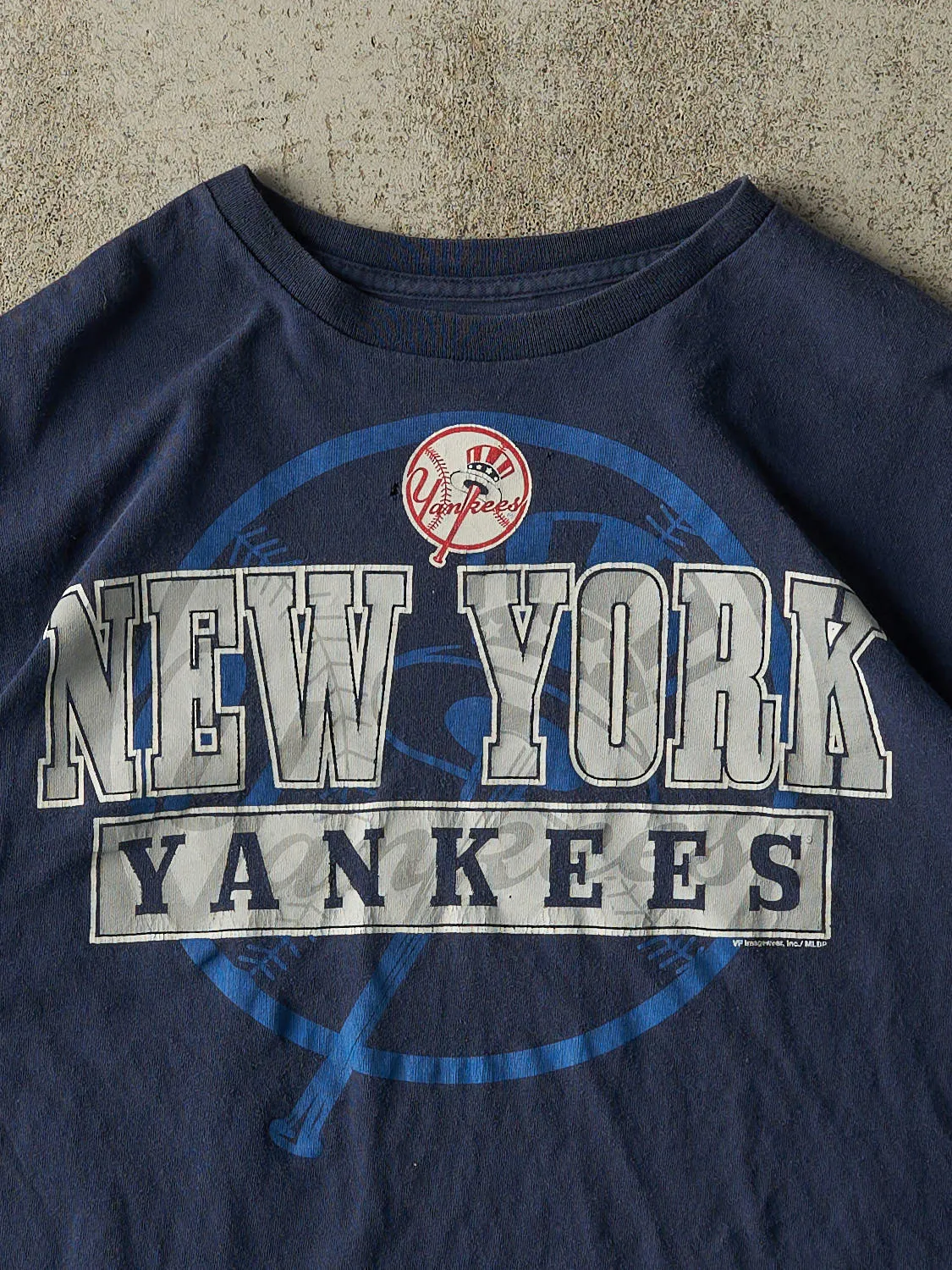 Vintage Y2K Navy Blue New York Yankees Tee (M/L) sold by Rebalance Vintage product image thumbnail 2