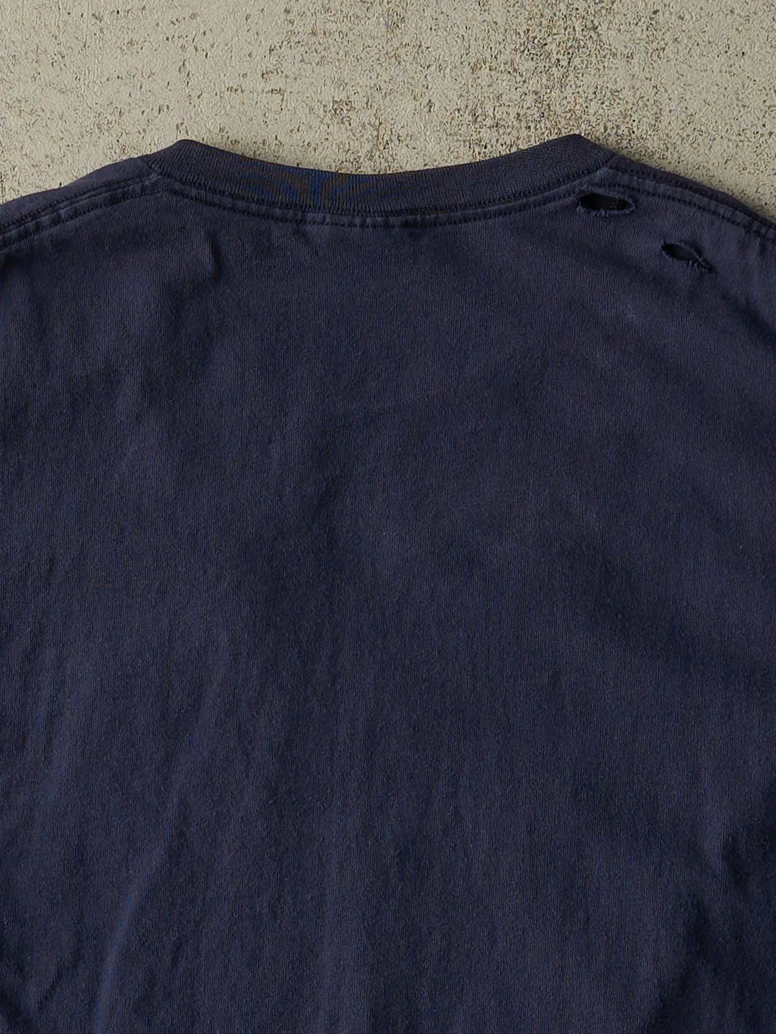 Vintage Y2K Navy Blue New York City Embroidered Tee (M/L) sold by Rebalance Vintage product image thumbnail 4