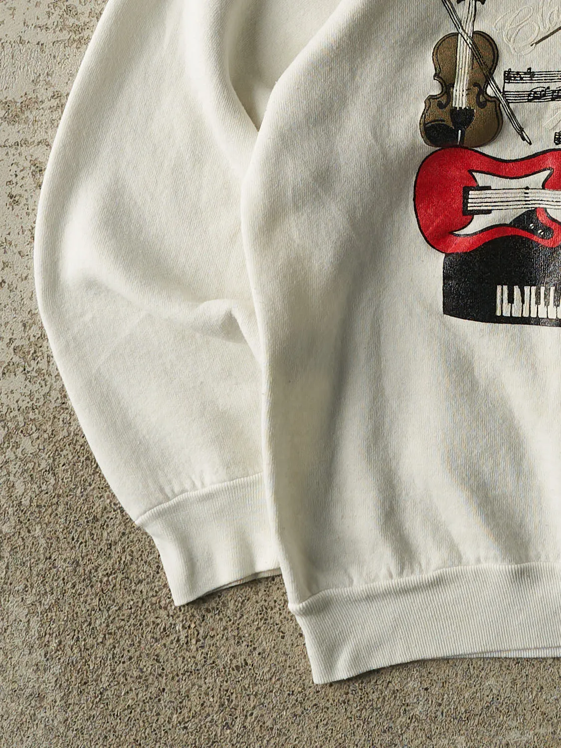Vintage 80s White New York Jazz Crewneck (S) sold by Rebalance Vintage product image thumbnail 3