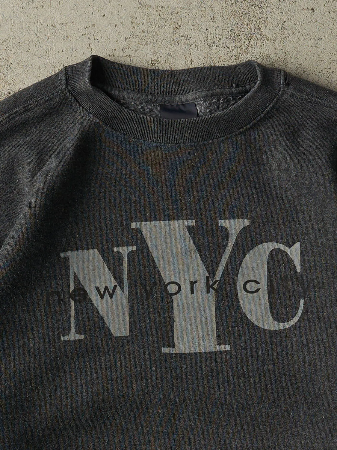 Vintage 90s Charcoal Grey New York Crewneck (M) sold by Rebalance Vintage product image thumbnail 3