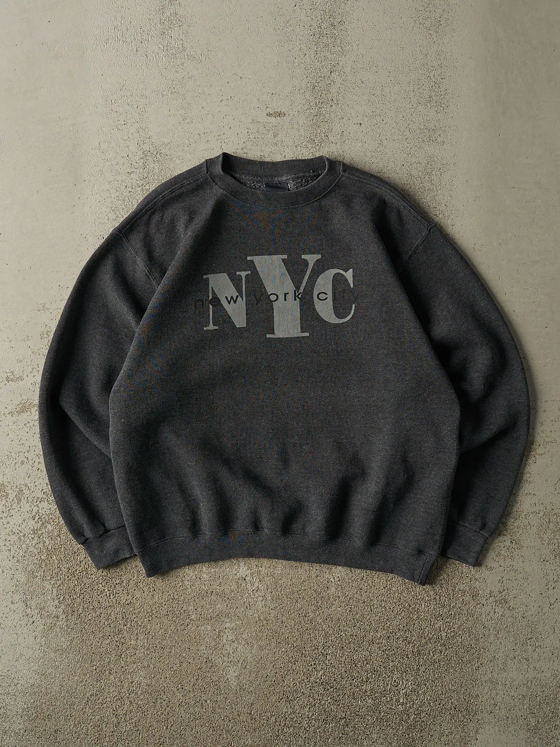 Vintage 90s Charcoal Grey New York Crewneck (M) sold by Rebalance Vintage