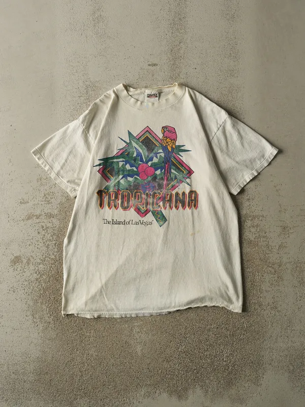 Vintage 90s White Tropicana Las Vegas Tee (L/XL) sold by Rebalance Vintage