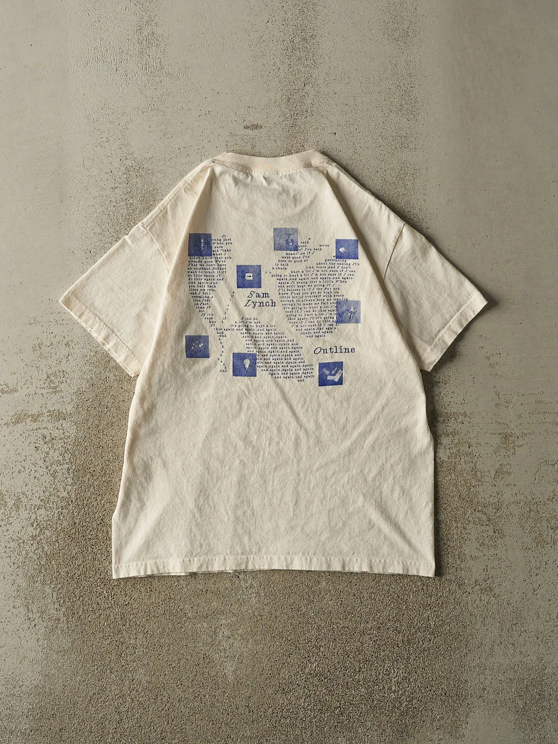 Vintage 90s Beige Sam Lynch Outline Tee (L) sold by Rebalance Vintage product image thumbnail 2