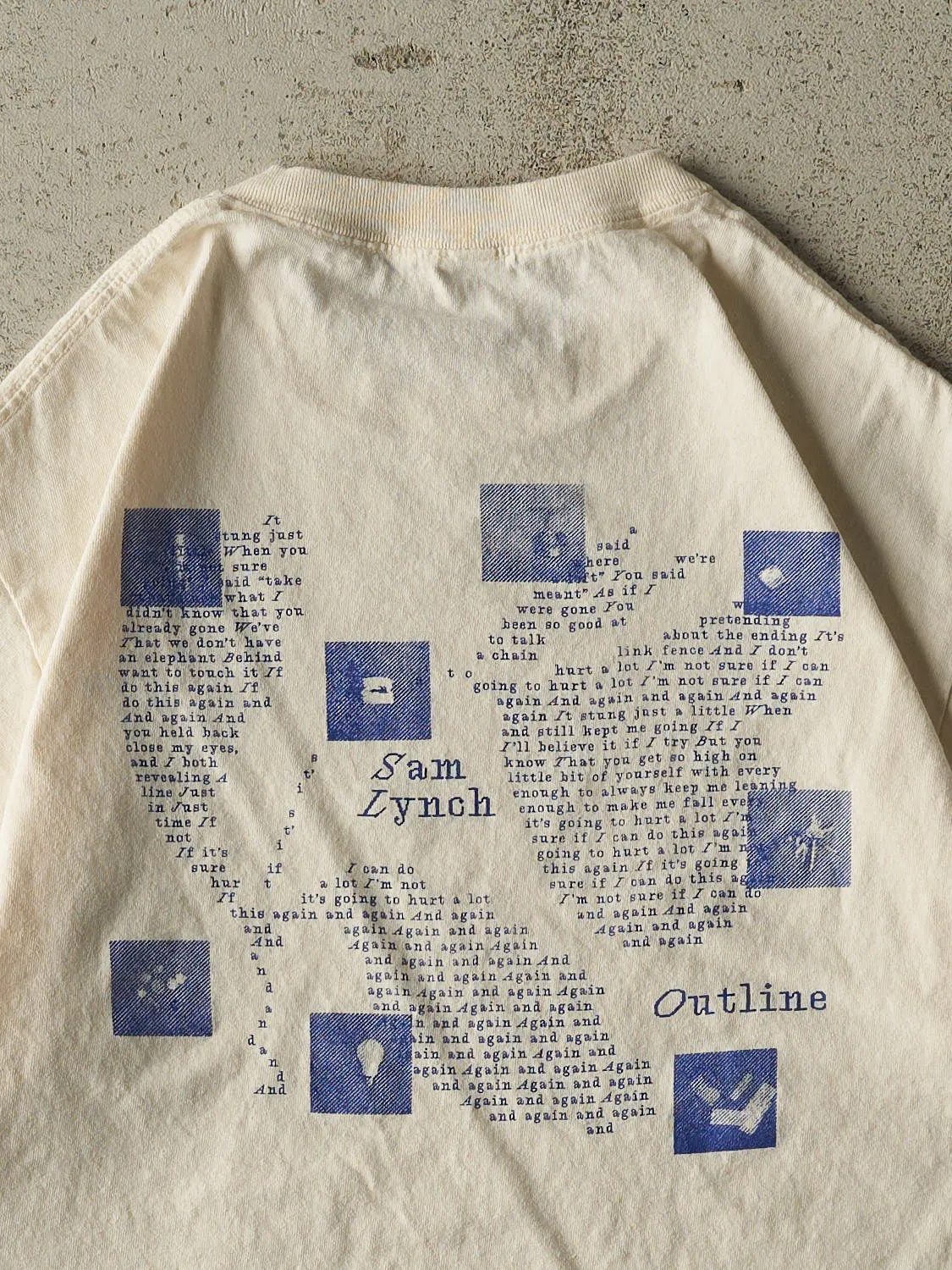 Vintage 90s Beige Sam Lynch Outline Tee (L) sold by Rebalance Vintage product image thumbnail 4
