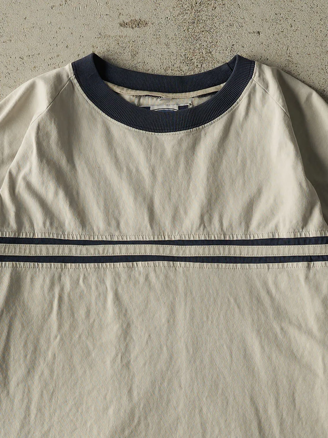 Vintage 90s Beige Point Zero Striped Tee (L/XL) sold by Rebalance Vintage product image thumbnail 2