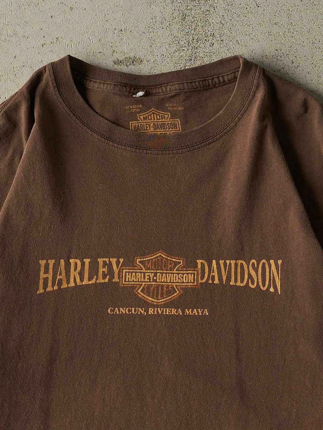 Vintage Y2K Sun Faded Brown Harley Davidson Cancun Tee (L/XL) sold by Rebalance Vintage product image thumbnail 3