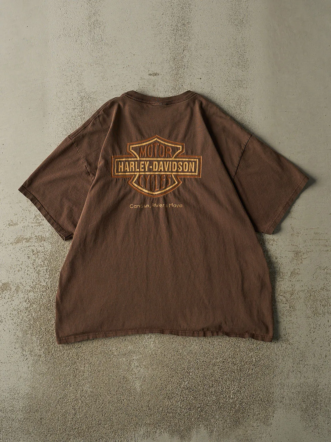 Vintage Y2K Sun Faded Brown Harley Davidson Cancun Tee (L/XL) sold by Rebalance Vintage product image thumbnail 2