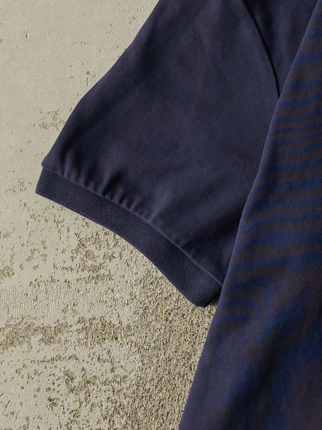 Vintage 90s Navy Blue Polo Quarter Button Tee (L/XL) sold by Rebalance Vintage product image thumbnail 3