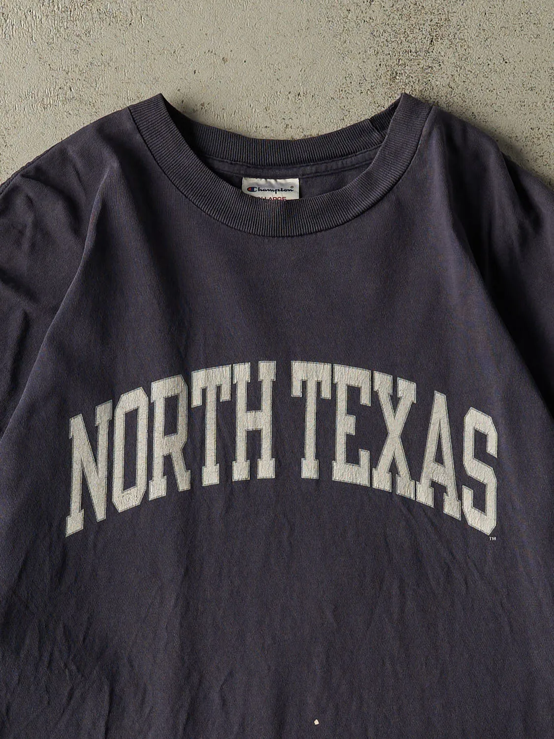 Vintage 90s Navy Blue University of North Texas Tee (XL/XXL) sold by Rebalance Vintage product image thumbnail 2