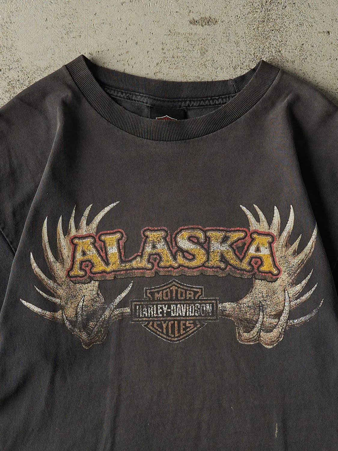 Vintage 13' Faded Black Harley Davidson Denali Park Alaska Tee (M/L) sold by Rebalance Vintage product image thumbnail 3