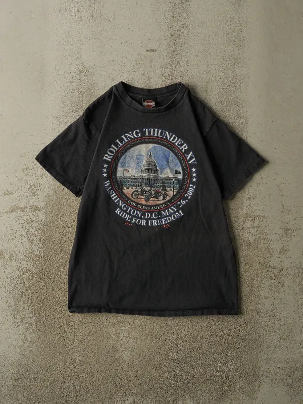 Vintage 02' Faded Black Harley Davidson Washington Tee (S/M) sold by Rebalance Vintage