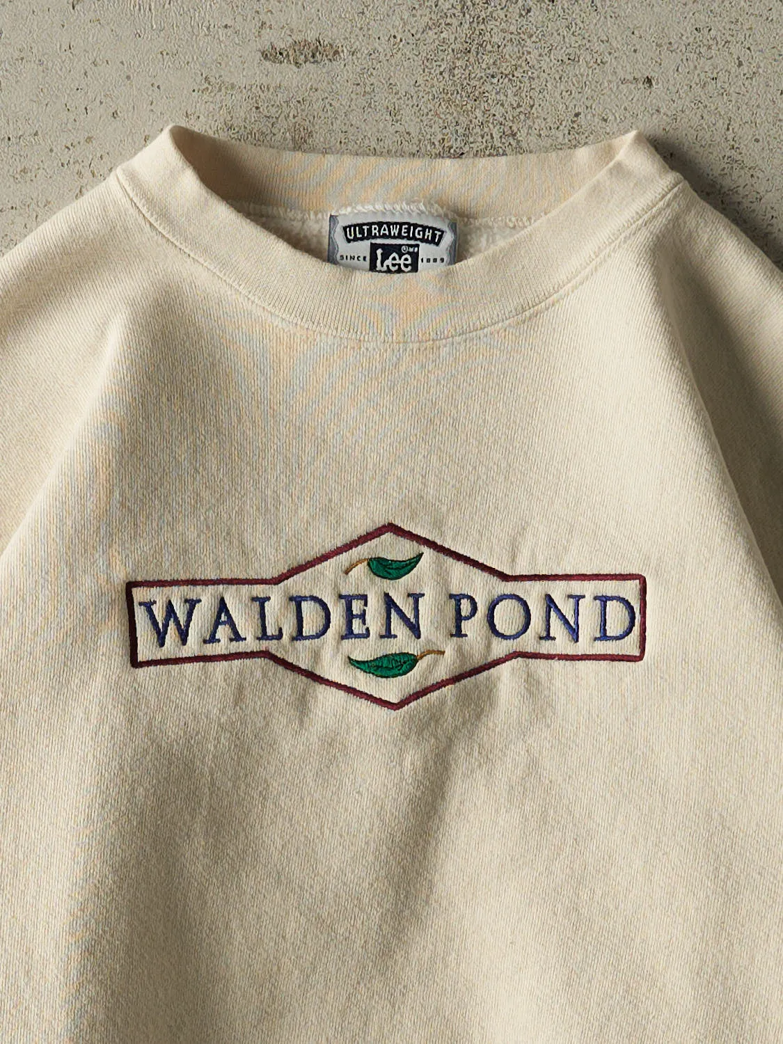 Vintage 90s Beige Walden Pond Embroidered Crewneck (S) sold by Rebalance Vintage product image thumbnail 2