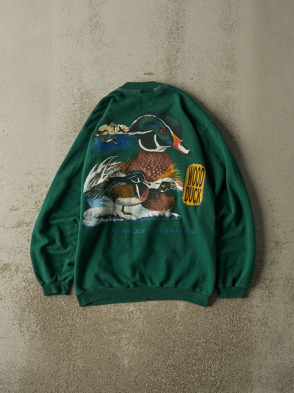 Vintage 90s Green National Wildlife Federation Embroidered Crewneck (XS/S) sold by Rebalance Vintage product image thumbnail 2