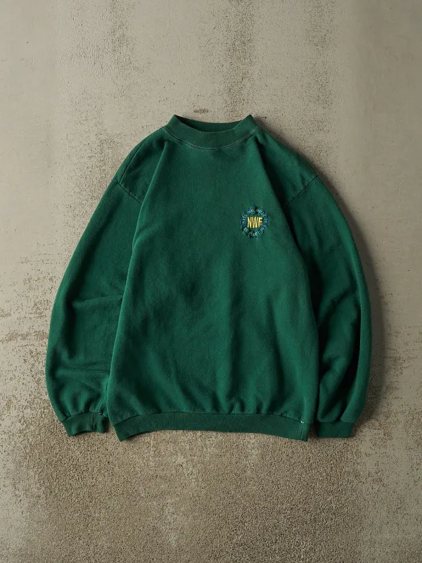 Vintage 90s Green National Wildlife Federation Embroidered Crewneck (XS/S) sold by Rebalance Vintage