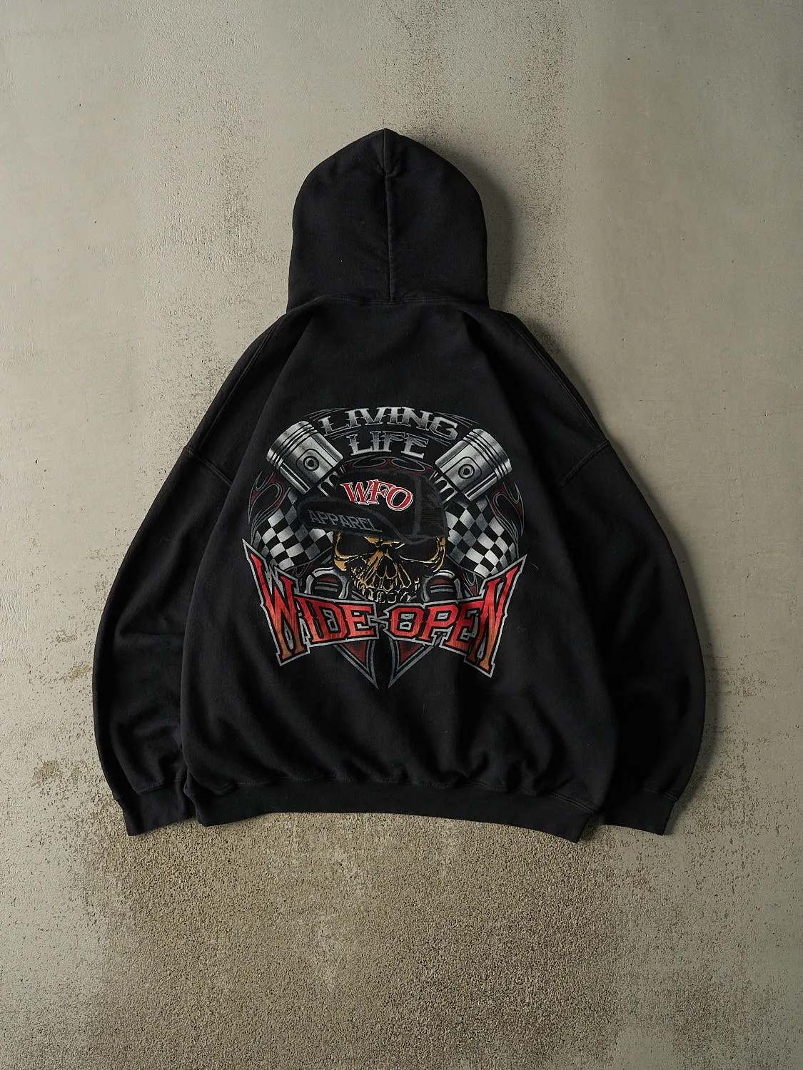 Vintage Y2K Black WFO Apparel Hoodie (XL/XXL) sold by Rebalance Vintage product image thumbnail 2