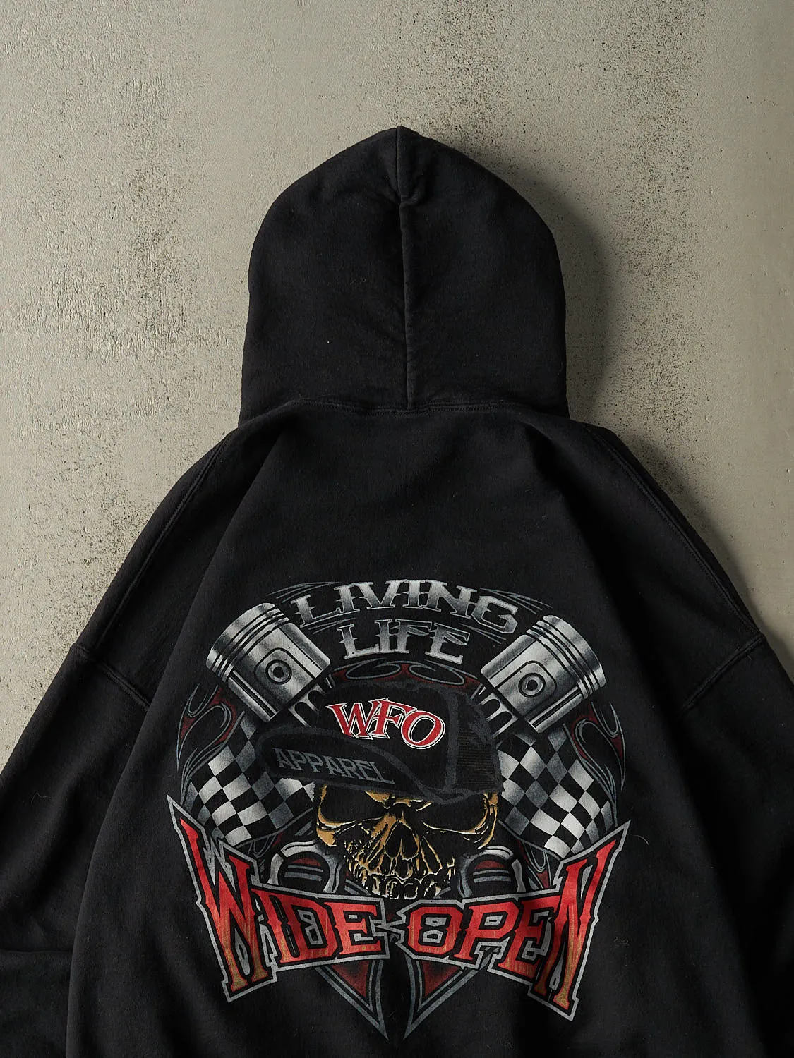 Vintage Y2K Black WFO Apparel Hoodie (XL/XXL) sold by Rebalance Vintage product image thumbnail 4
