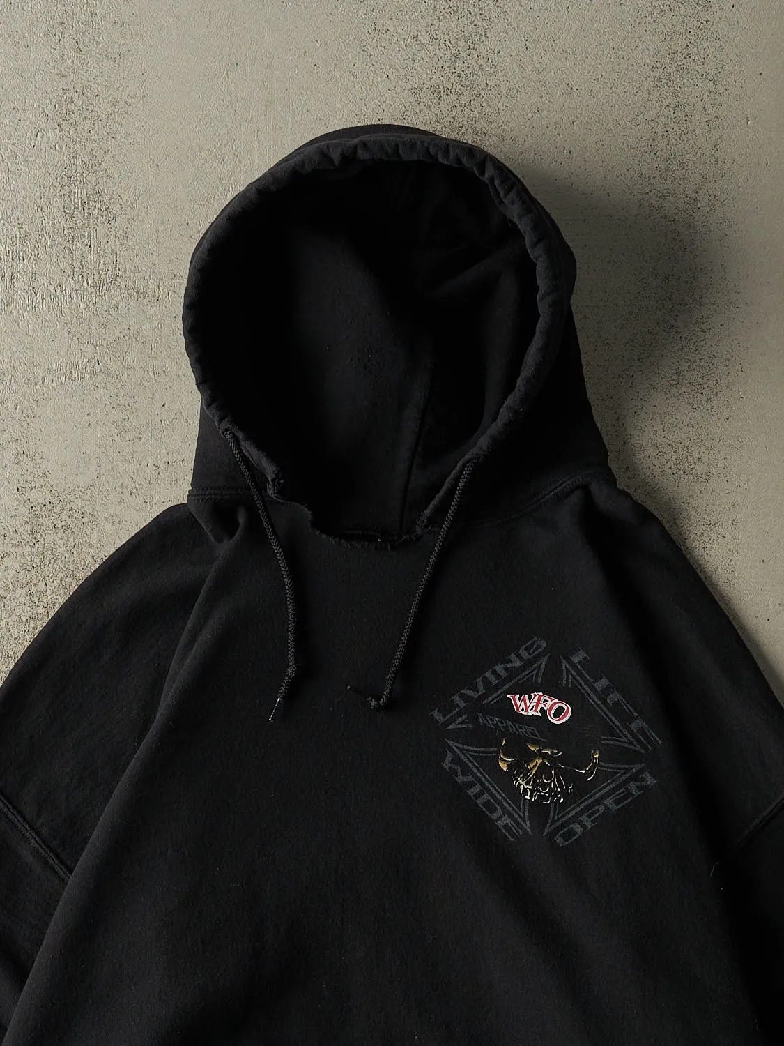 Vintage Y2K Black WFO Apparel Hoodie (XL/XXL) sold by Rebalance Vintage product image thumbnail 3