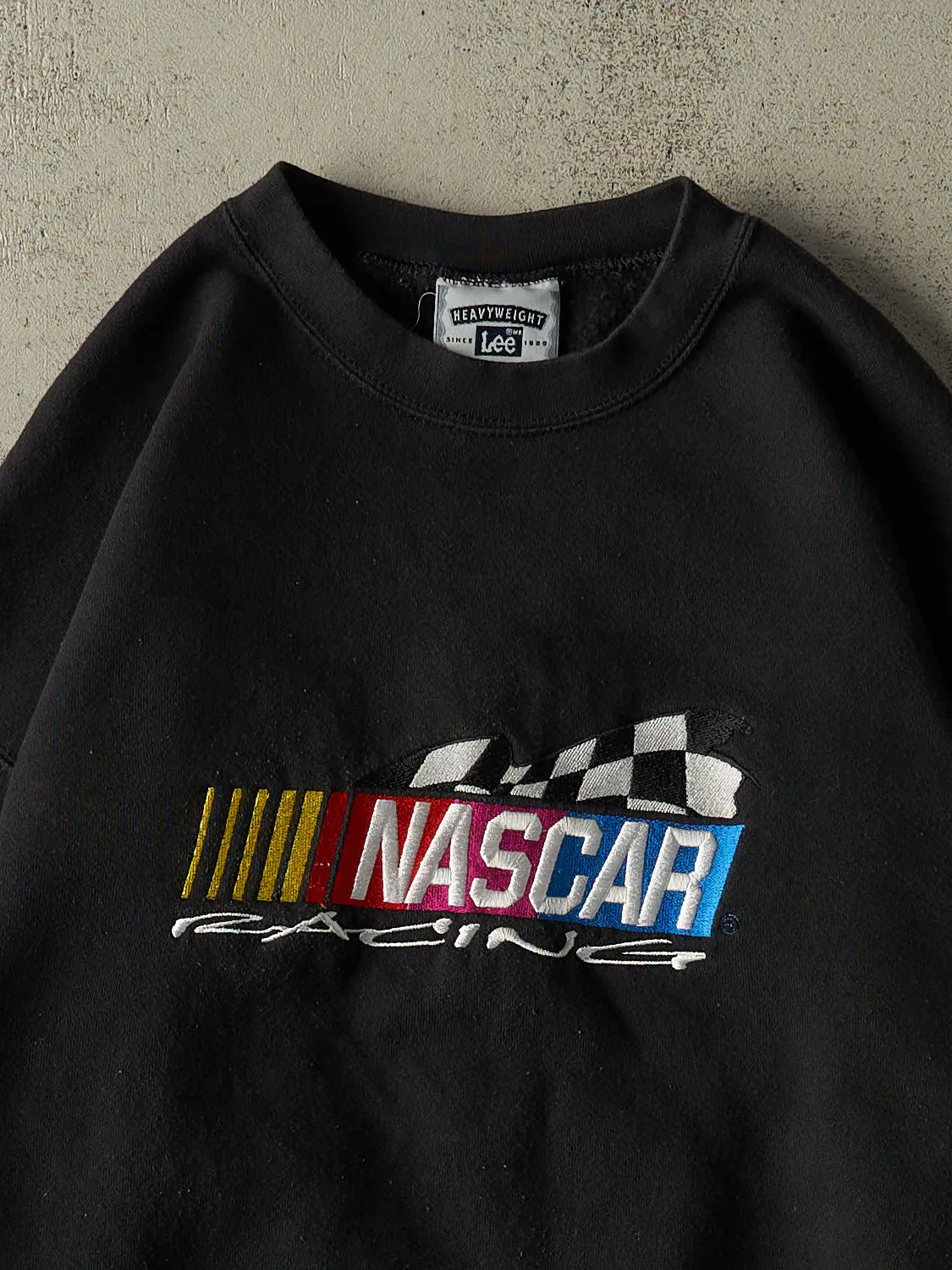 Vintage 90s Black Nascar Racing Embroidered Crewneck (XL/XXL) sold by Rebalance Vintage product image thumbnail 2