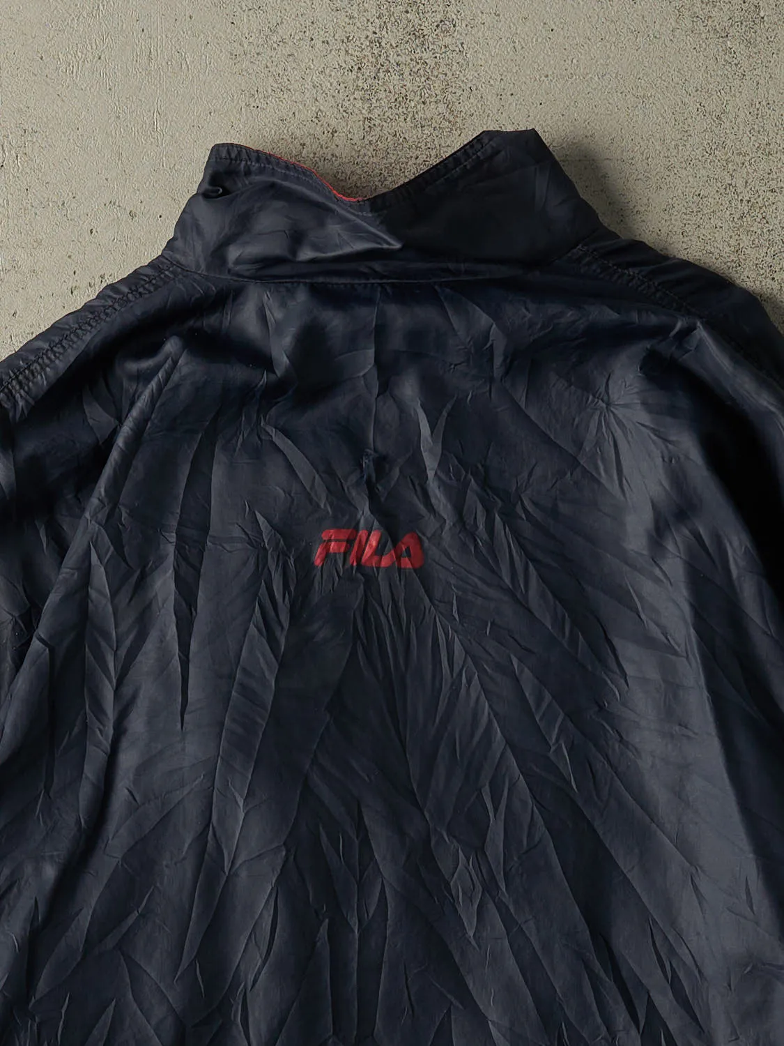 Vintage 90s Navy Blue Fila Windbreaker Jacket (XL/XXL) sold by Rebalance Vintage product image thumbnail 4
