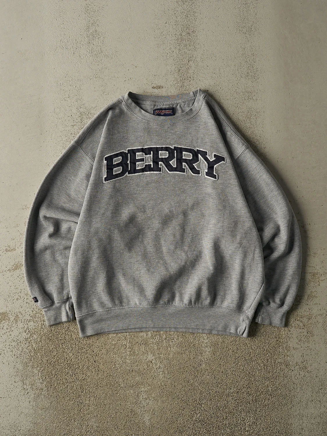 Vintage Y2K Grey Berry Embroidered Crewneck (M/L) sold by Rebalance Vintage