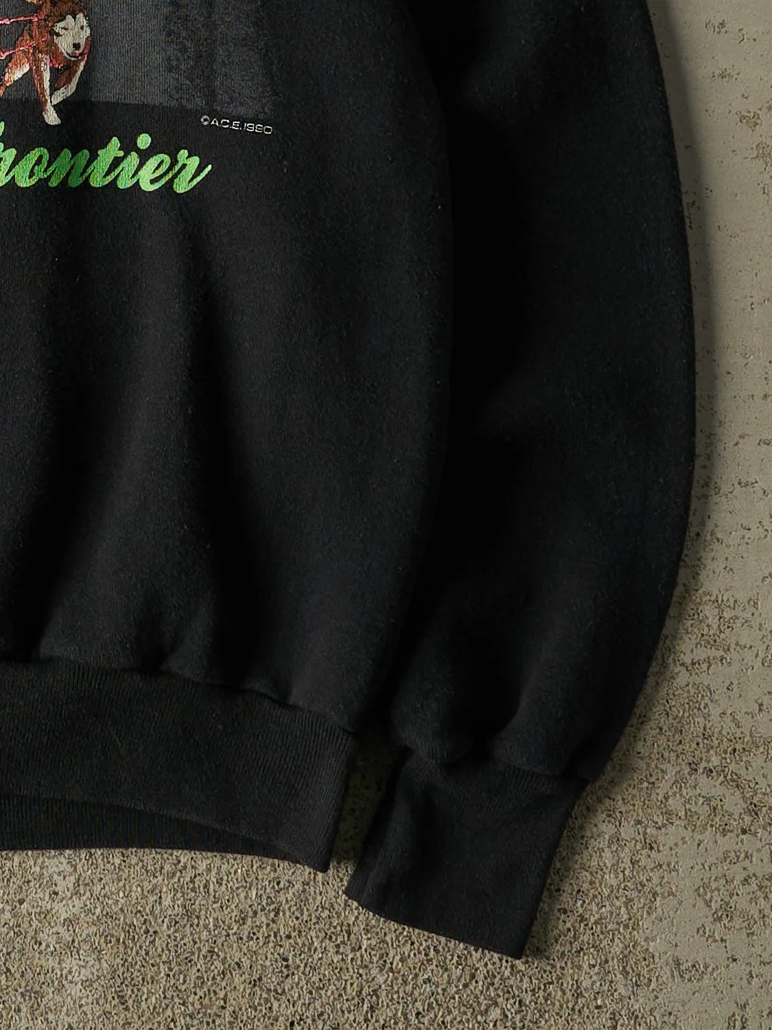Vintage 90' Black Alaska Collared Crewneck (M) sold by Rebalance Vintage product image thumbnail 4