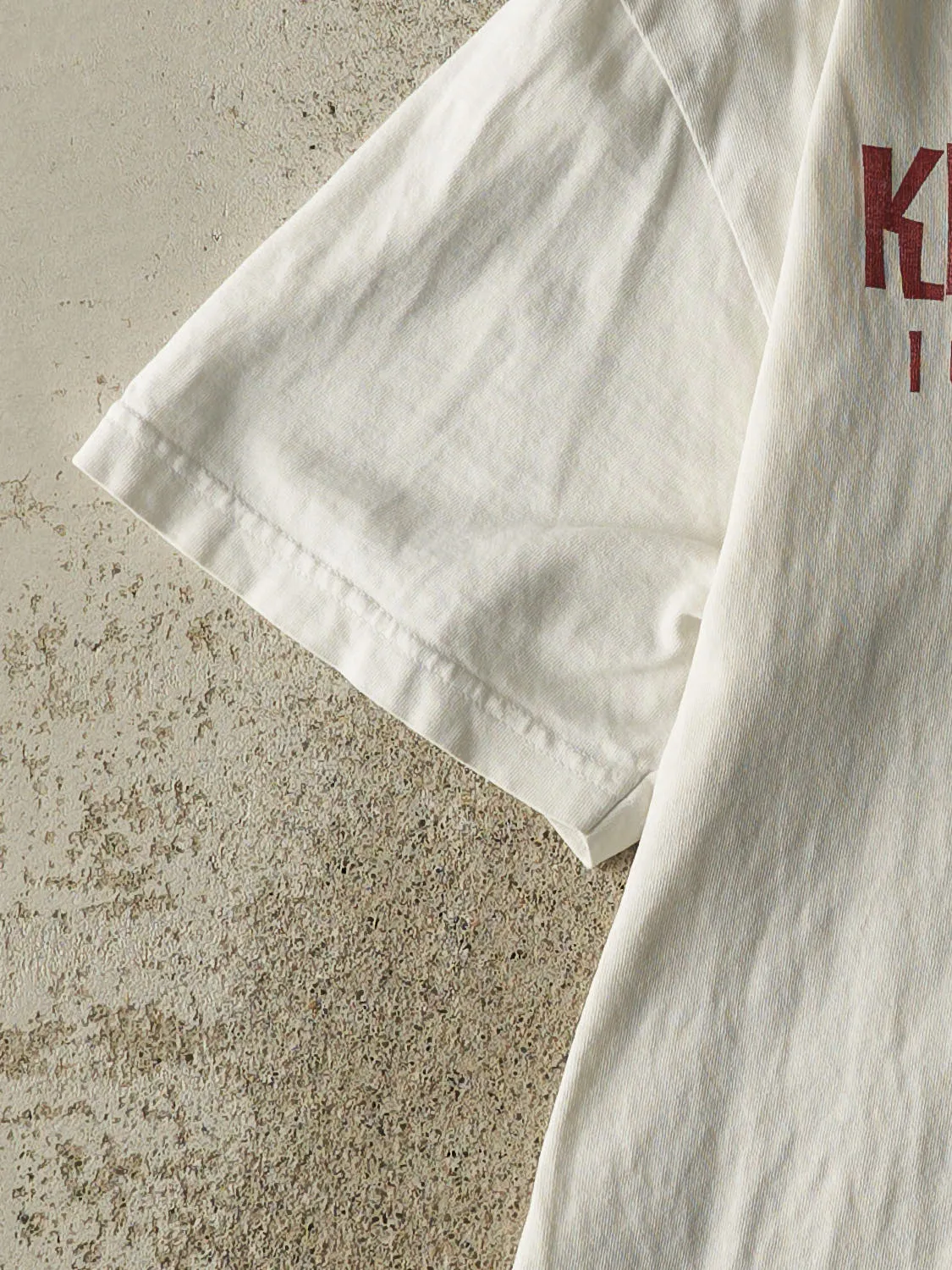 Vintage 90s White "Keep Staring, I Could Be Your Valentine" Tee (L) sold by Rebalance Vintage product image thumbnail 4