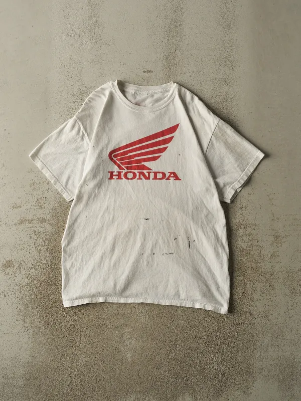 Vintage Y2K White Honda Racing Tee (L) made by Rebalance Vintage