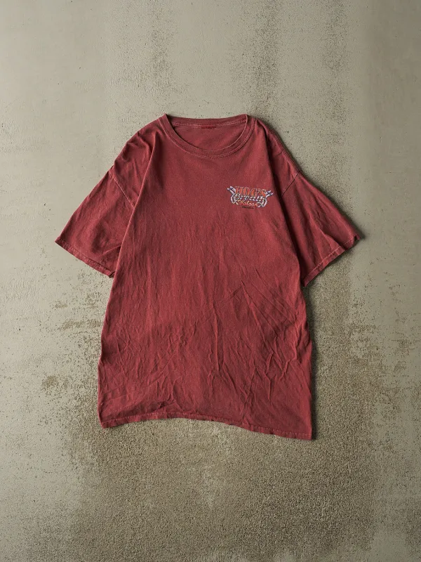 Vintage Y2K Burgundy Hog's Breath Saloon Tee (M/L) sold by Rebalance Vintage