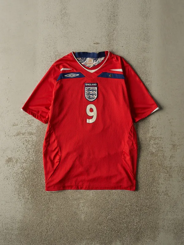 Vintage Y2K Red England #9 Wayne Rooney Jersey (M/L) made by Rebalance Vintage