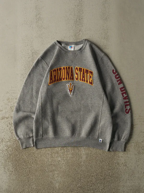 Vintage Y2K Grey Russell Athletic Arizona State University Crewneck (S/M) made by Rebalance Vintage