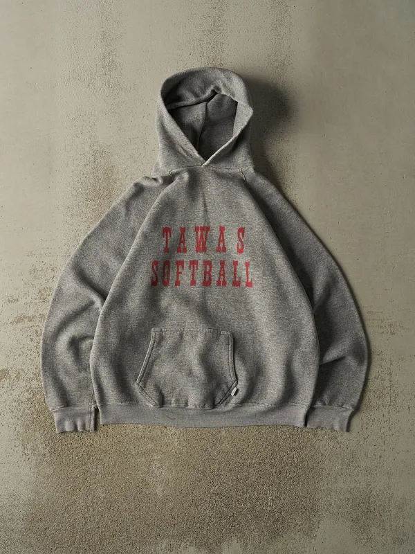 Vintage 80s Grey Discus Athletic Tawas Softball Hoodie (M/L) sold by Rebalance Vintage