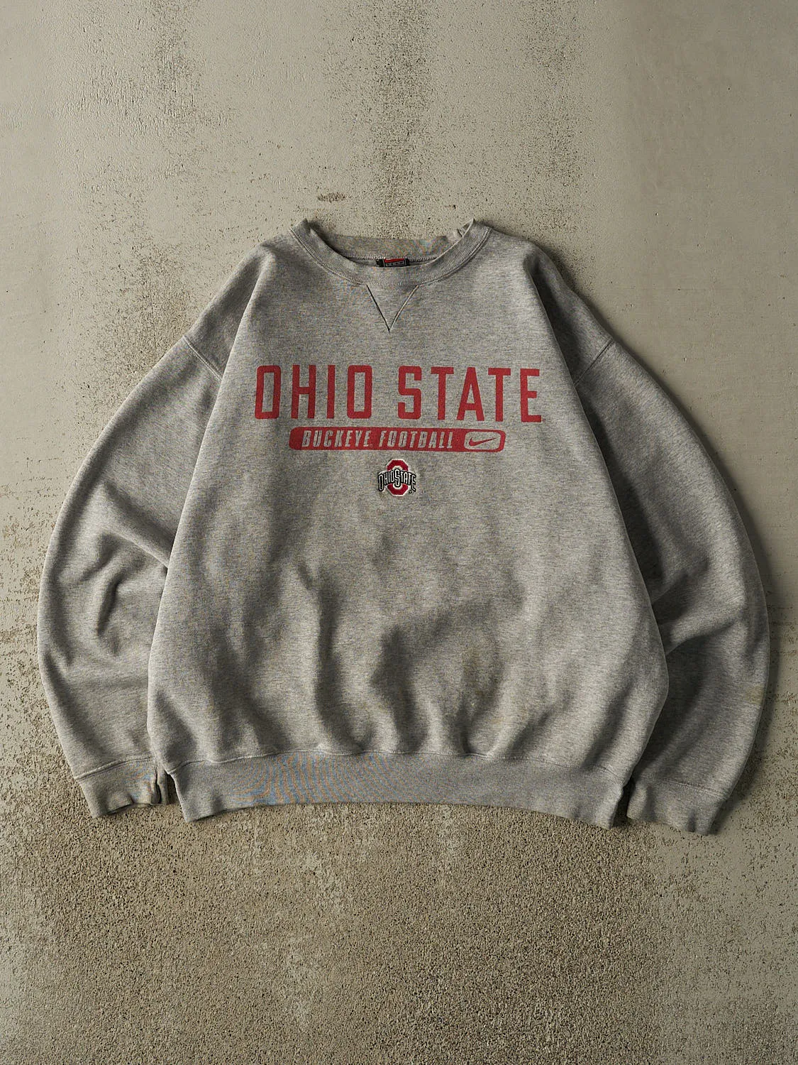 Vintage Y2K Grey Nike Ohio State University Football Crewneck (L) sold by Rebalance Vintage