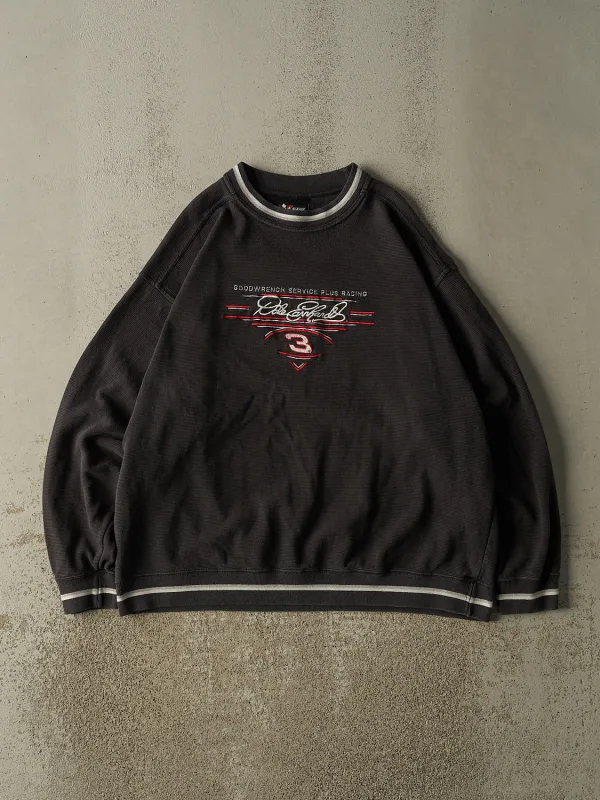 Vintage 90s Black Dale Earnhardt Embroidered Nascar Lightweight Crewneck (XL/XXL) sold by Rebalance Vintage