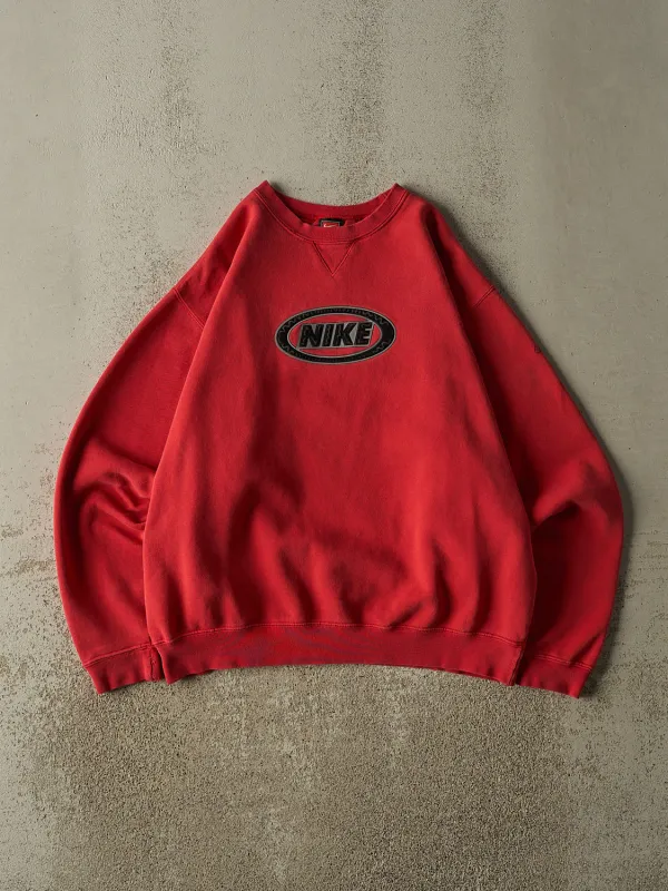 Vintage Y2K Red Nike Logo Crewneck (L) made by Rebalance Vintage