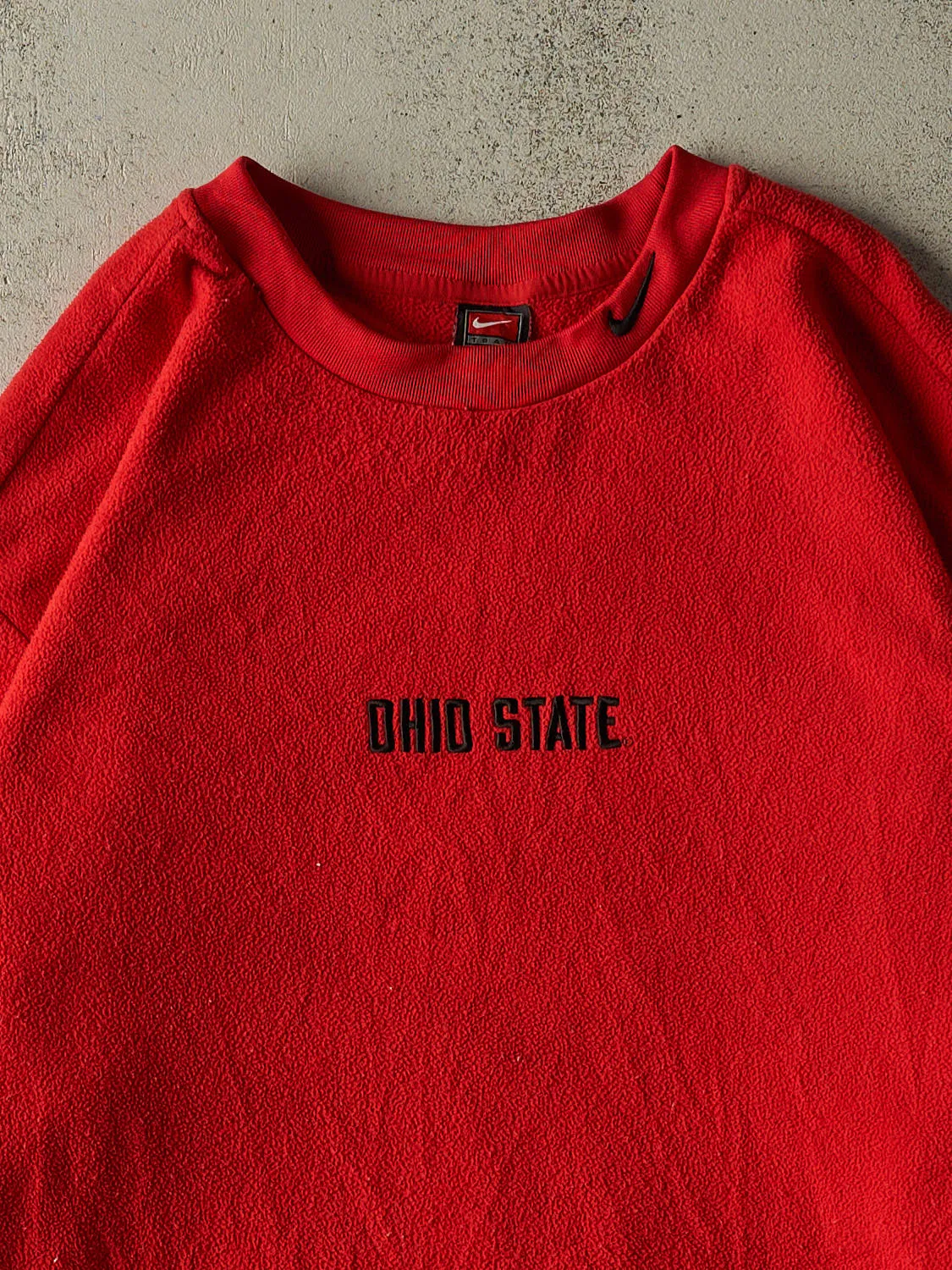 Vintage Y2K Red Nike Ohio State University Long Sleeve Fleece (XXL/XXXL) sold by Rebalance Vintage product image thumbnail 2