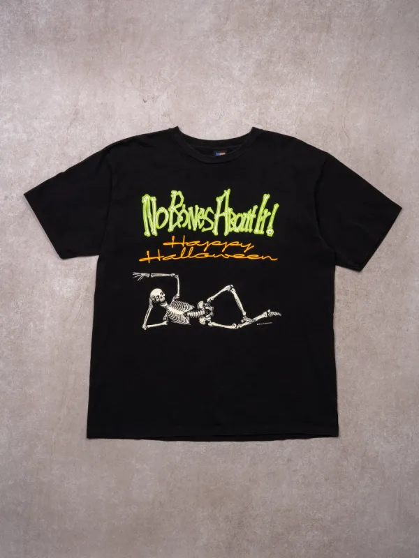Vintage 90s No Bones About It Happy Halloween Tee (M) sold by Rebalance Vintage