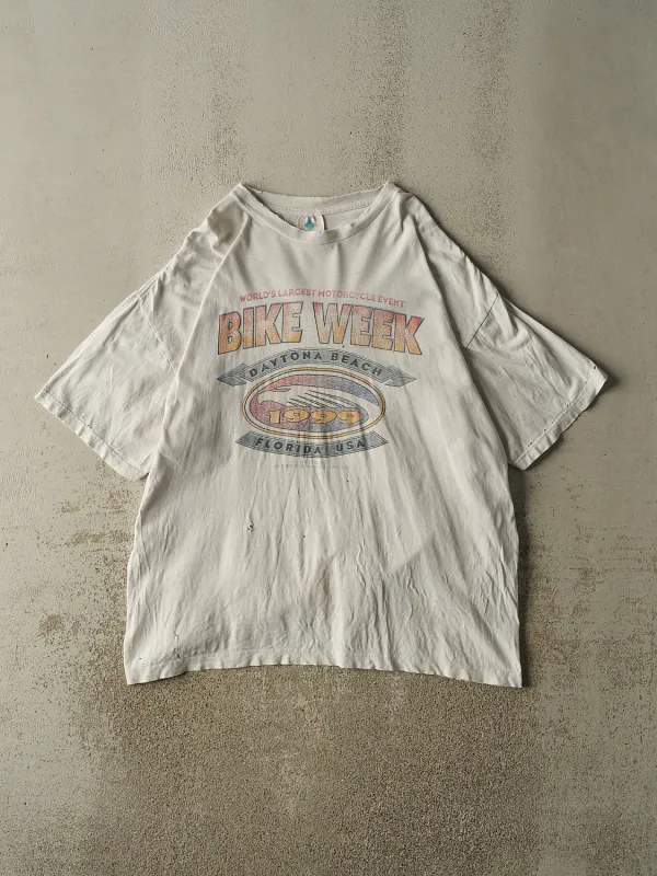 Vintage 99' White Daytona Bike Week Tee (XL/XXL) sold by Rebalance Vintage