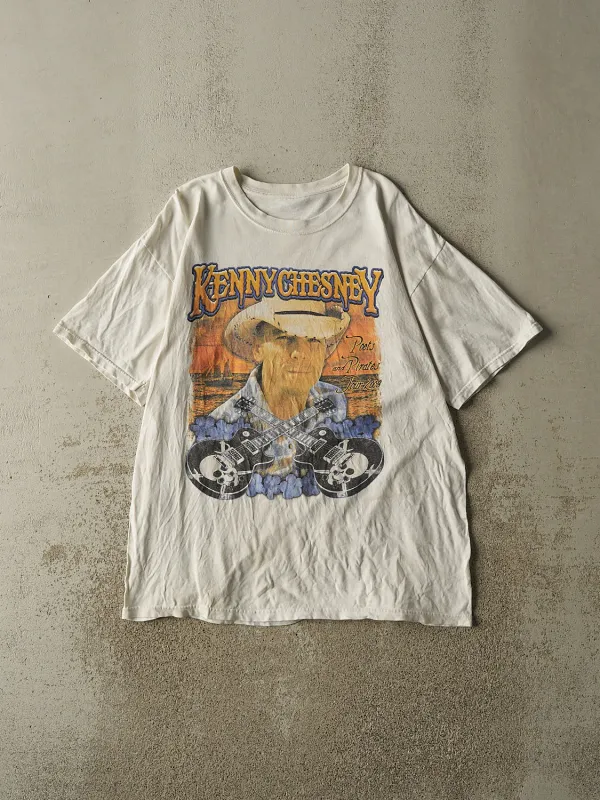 Vintage 08' White Kenny Chesney Poets And Pirates Tour Tee (L/XL) sold by Rebalance Vintage