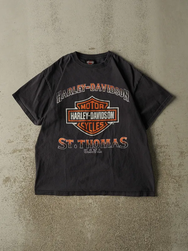 Vintage Y2K Faded Black Harley Davidson St Thomas Tee (L) sold by Rebalance Vintage