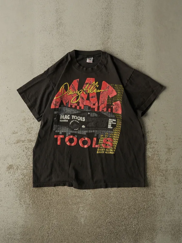 Vintage 90s Faded Black MAC Tools Davey Allison Racing Tee (L/XL) sold by Rebalance Vintage