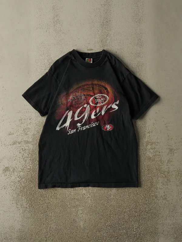 Vintage 90s Black San Francisco 49ers Tee (M/L) sold by Rebalance Vintage