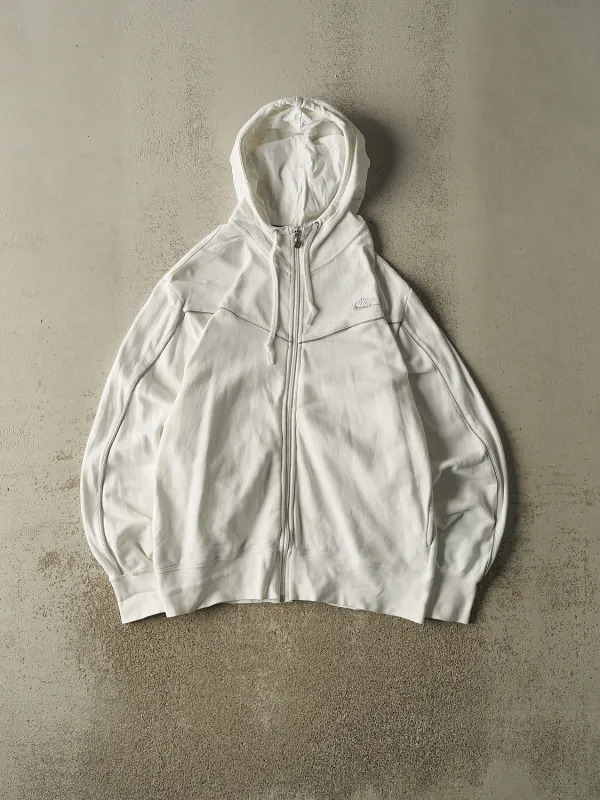 Vintage Y2K White Nike Zip Up Hoodie (M/L) sold by Rebalance Vintage