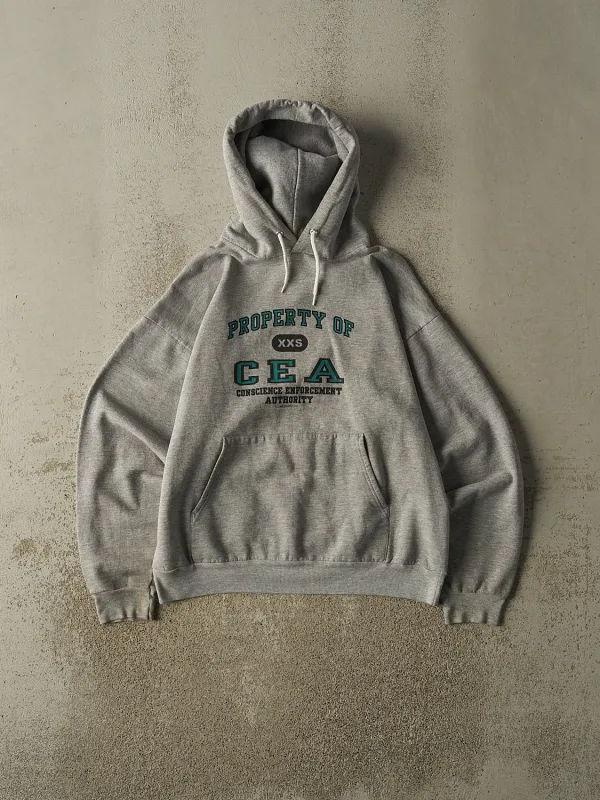 Vintage 90s Grey Conscience Enforcement Authority Hoodie (XS/S) made by Rebalance Vintage