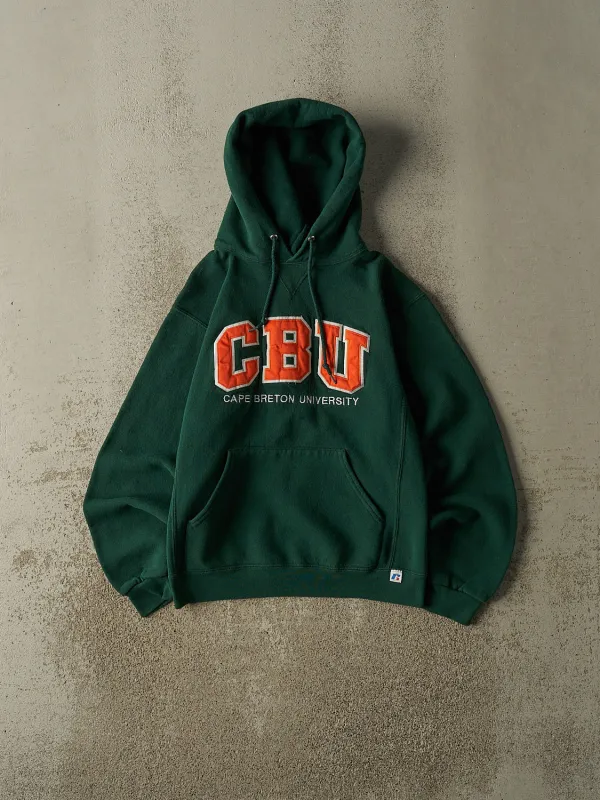 Vintage Y2K Green Russell Athletic Cape Breton University Hoodie (XS) sold by Rebalance Vintage