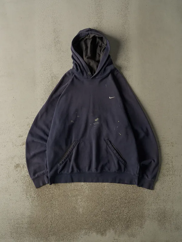 Vintage Y2K Sun Faded Navy Nike Embroidered Hoodie (XL/XXL) made by Rebalance Vintage