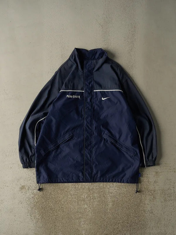 Vintage Y2K Navy Blue Nike Penn State University Windbreaker Jacket (XXL) made by Rebalance Vintage