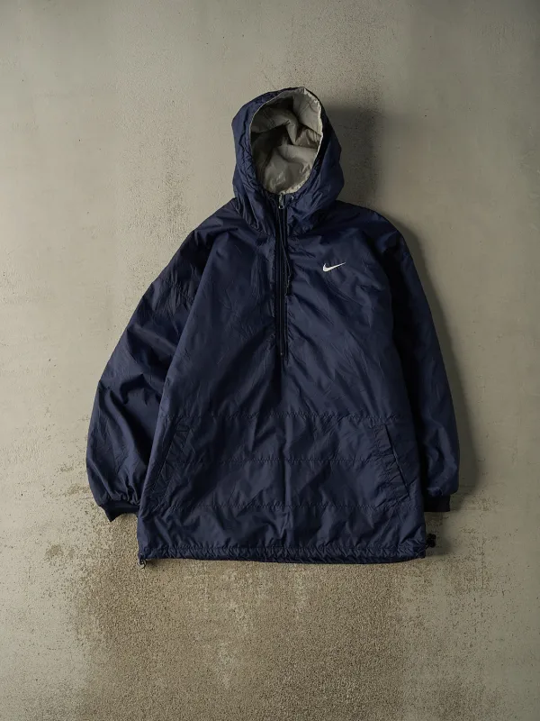 Vintage 90s Navy Blue & Grey Nike Reversible Quarter Zip Jacket (XXL/XXXL) sold by Rebalance Vintage